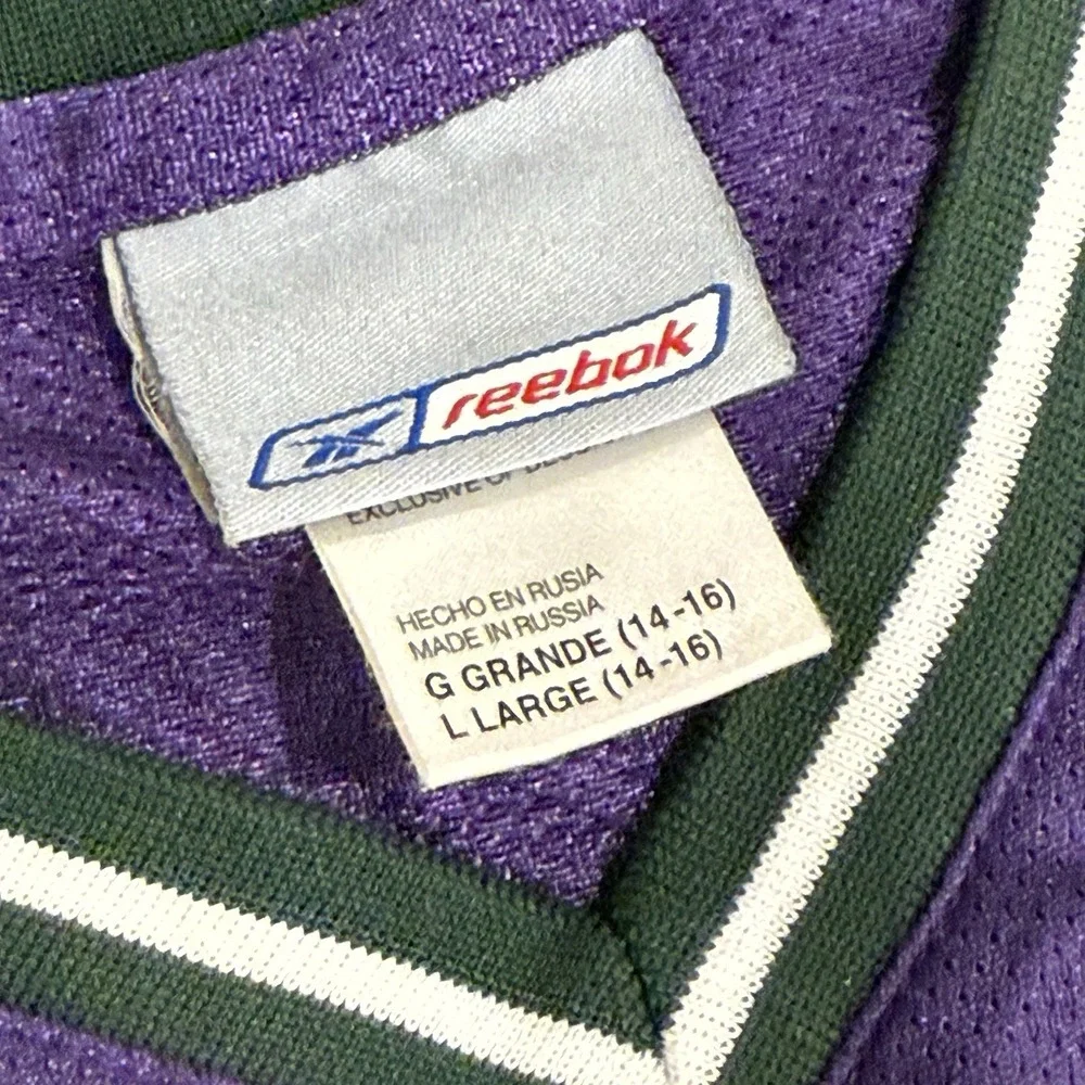 Reebok Milwaukee‎ Bucks Jersey Youth L 14/16 Purple NBA #24 Desmond Mason VTG